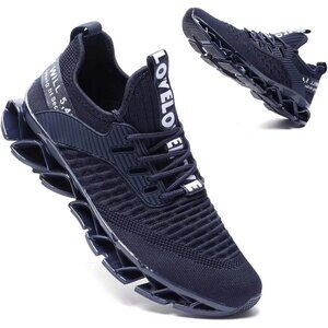 👑Men's Sneakers Blue Breathable Running Blade Casual Athletic Walking Shoes